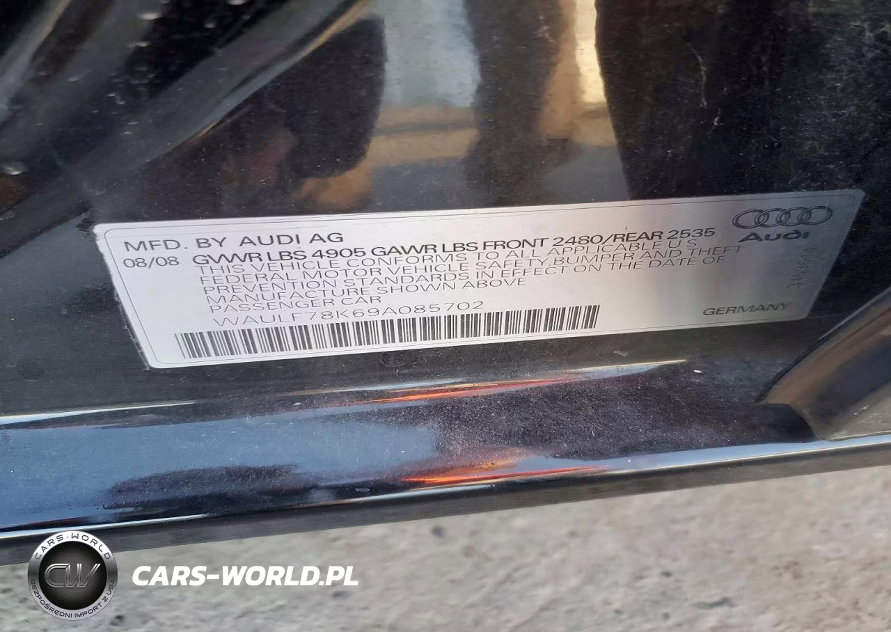 2009 Audi A4 2.0T Quattro VIN:WAULF78K69A085702 - 12