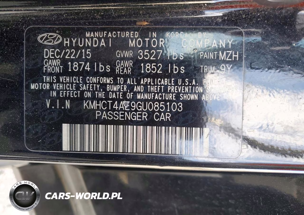 2016 Hyundai Accent Se VIN:KMHCT4AE9GU085103 - 12
