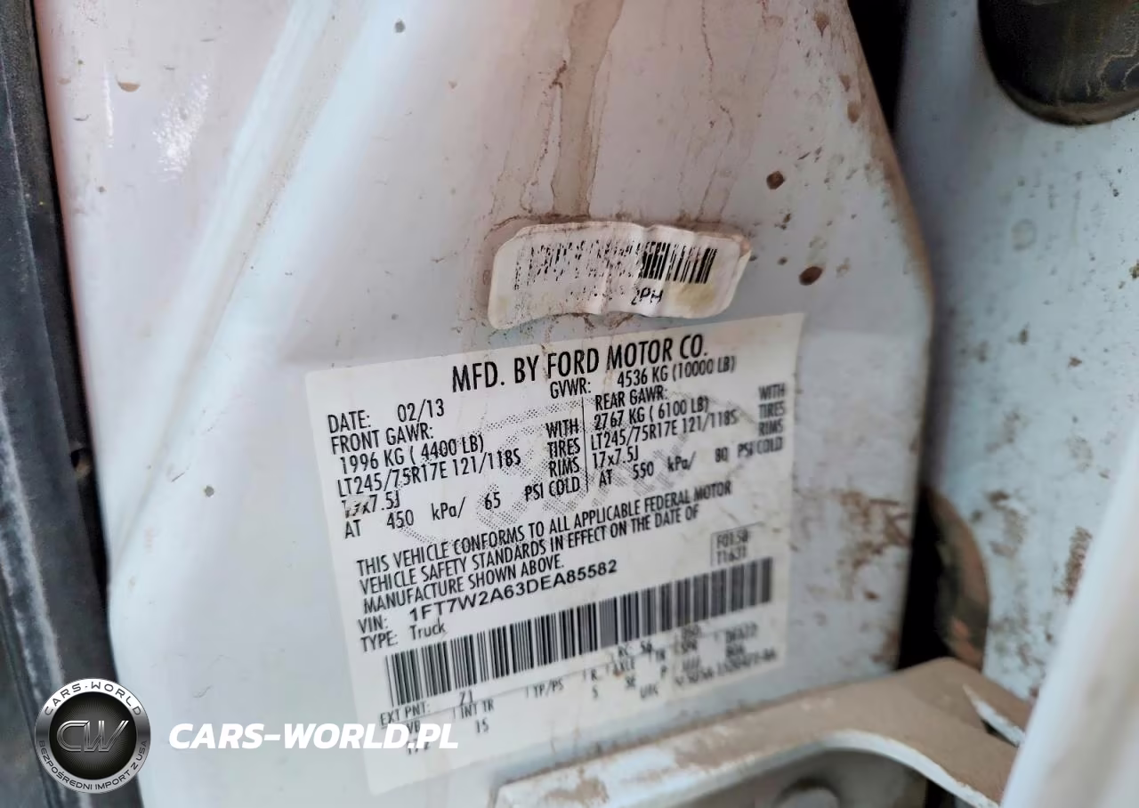 2013 Ford F250 Super Duty VIN:1FT7W2A63DEA85582 - 12