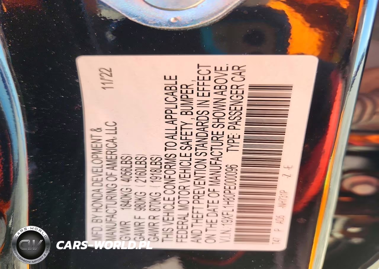 2023 Honda Civic Sport Touring VIN:19XFL1H80PE000096 - 13