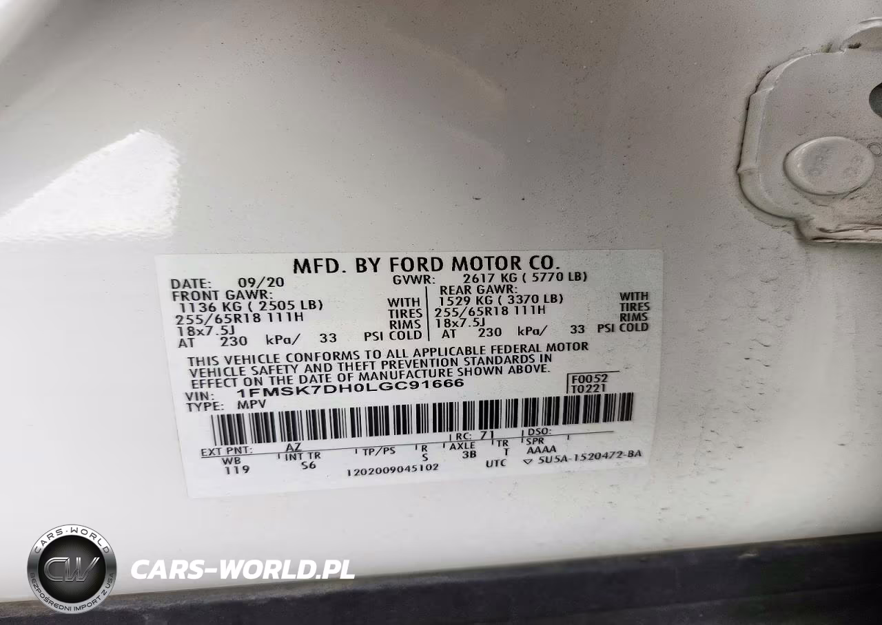 2020 Ford Explorer Xlt VIN:1FMSK7DH0LGC91666 - 14