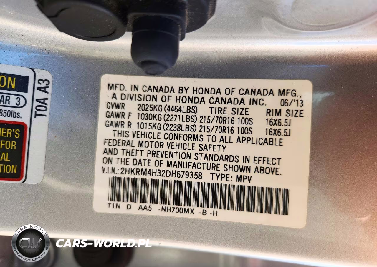 2013 Honda Cr-V Lx VIN:2HKRM4H32DH679358 - 12