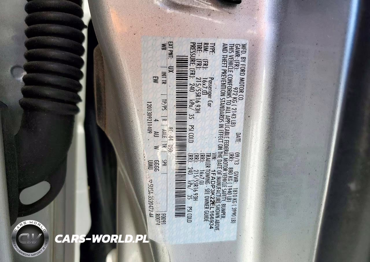 2014 Ford Focus Se VIN:1FADP3K22EL166934 - 12