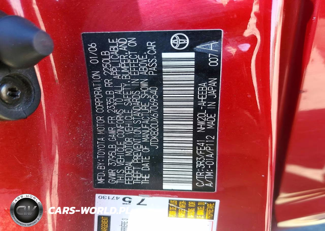 2006 Toyota Prius Base VIN:JTDKB20UX67069540 - 12