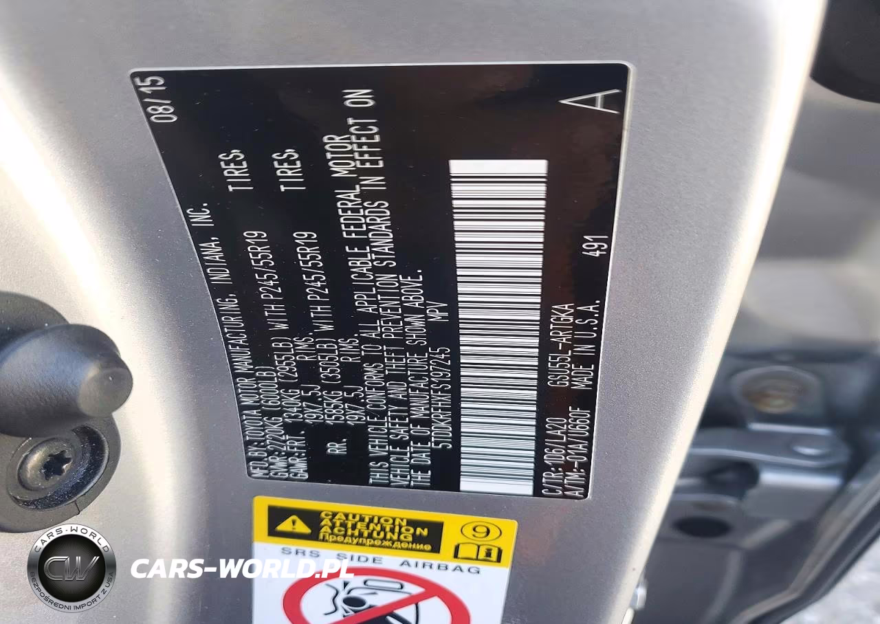 2015 Toyota Highlander Limited Platinum VIN:5TDDKRFHXFS197245 - 14