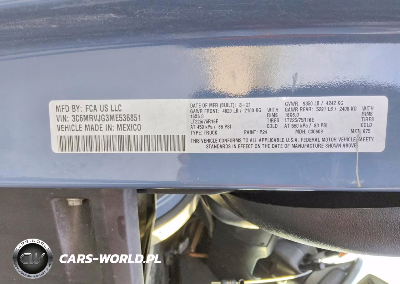 2021 Ram Promaster 3500 3500 High VIN:3C6MRVJG3ME536851 - 13