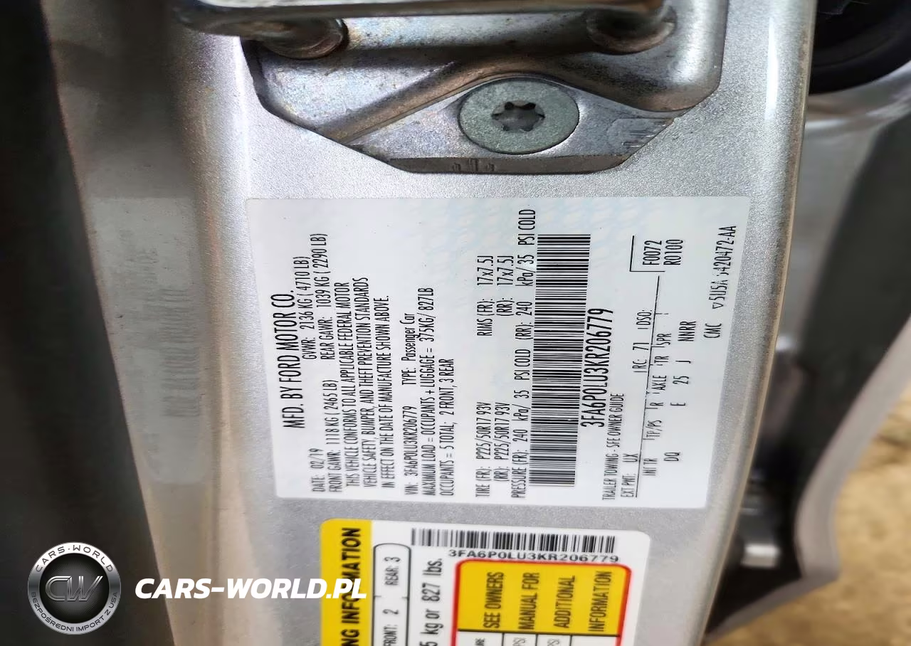 2019 Ford Fusion Se VIN:3FA6P0LU3KR206779 - 13