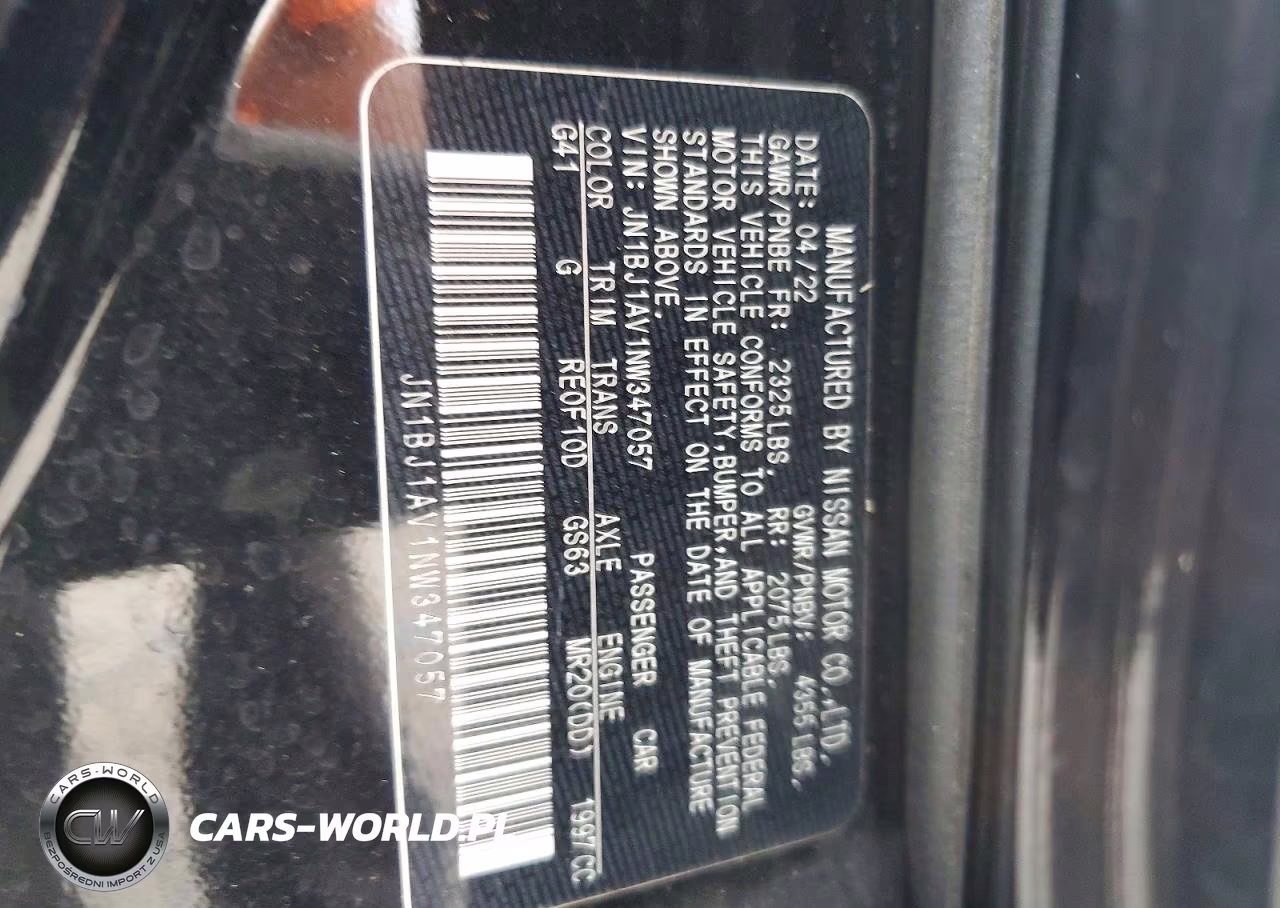 2022 Nissan Rogue Sport S VIN:JN1BJ1AV1NW347057 - 13