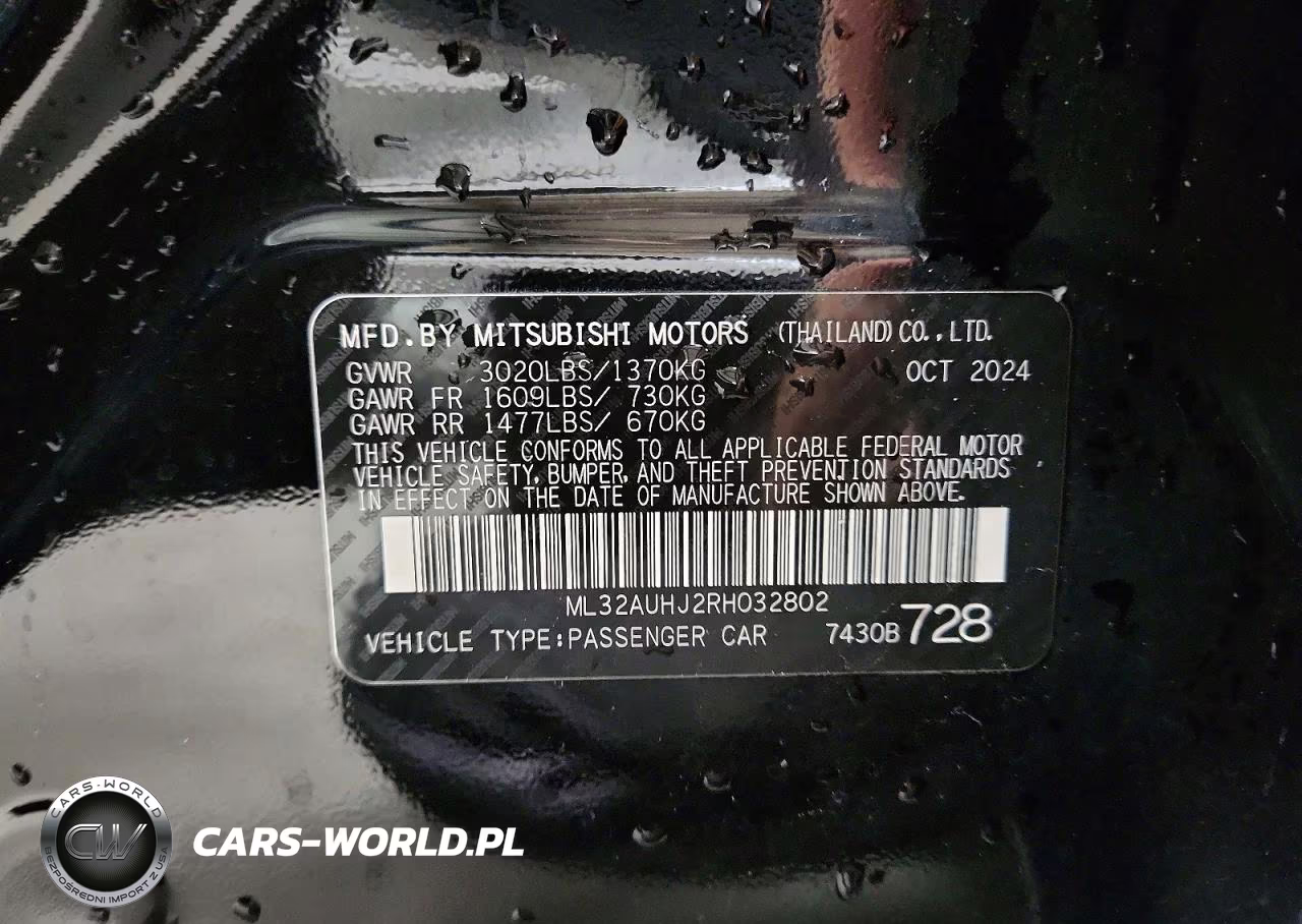 2024 Mitsubishi Mirage Es VIN:ML32AUHJ2RH032802 - 13