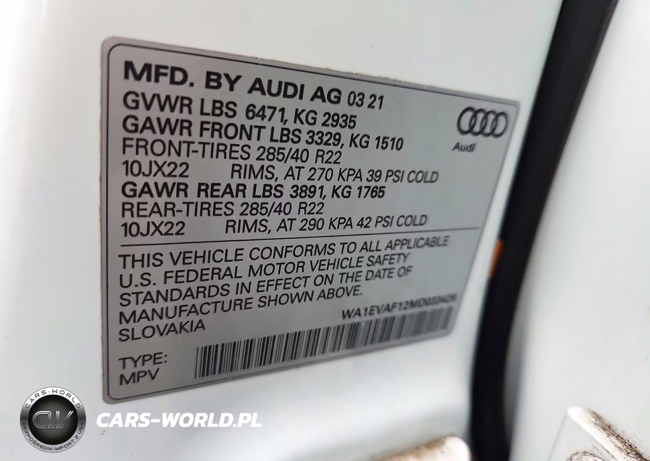 2021 Audi Q8 Premium Plus S-Line VIN:WA1EVAF12MD033426 - 13