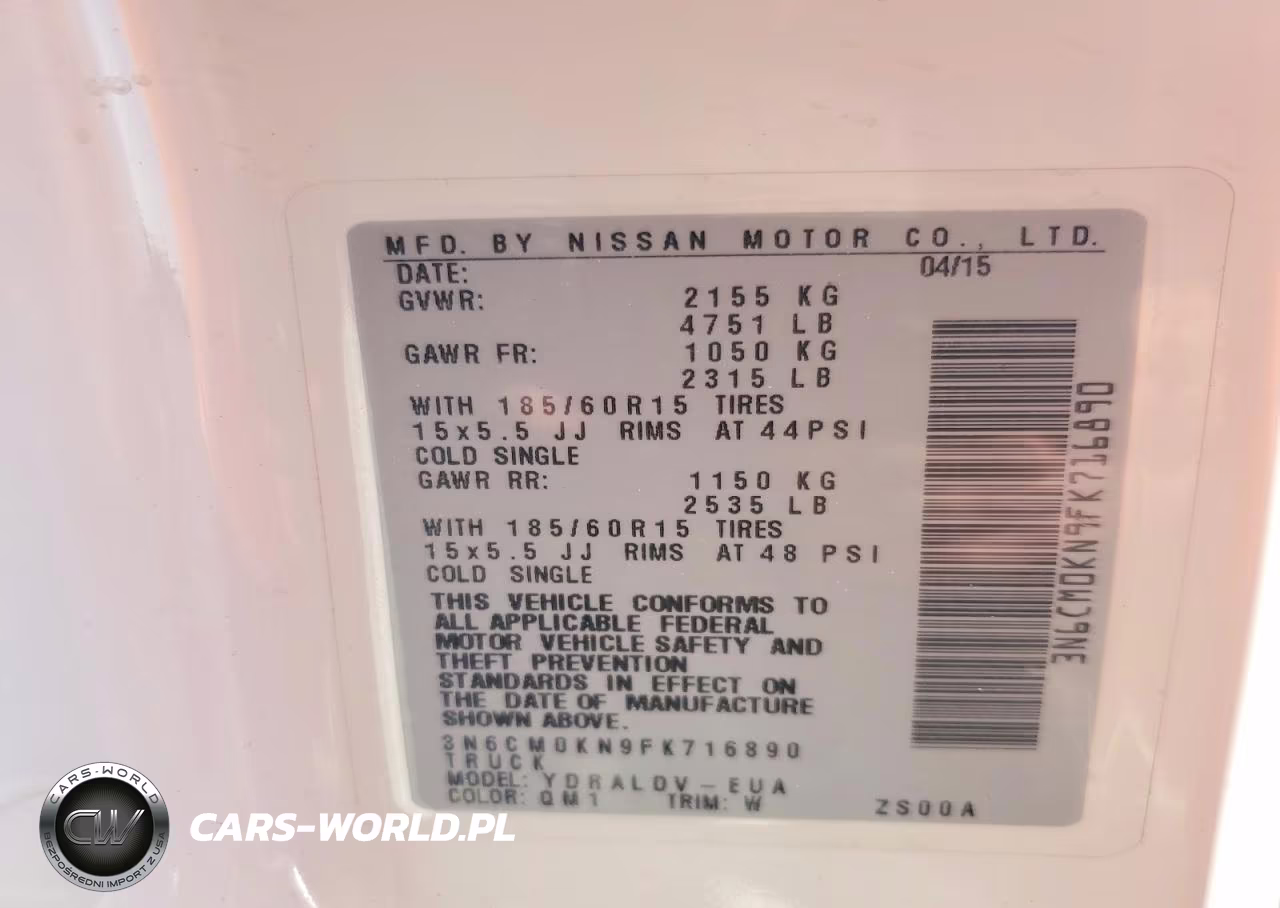 2015 Nissan Nv200 S Delivery Van VIN:3N6CM0KN9FK716890 - 13