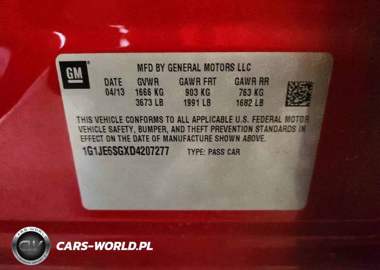 2013 Chevrolet Sonic Ltz VIN:1G1JE6SGXD4207277 - 12