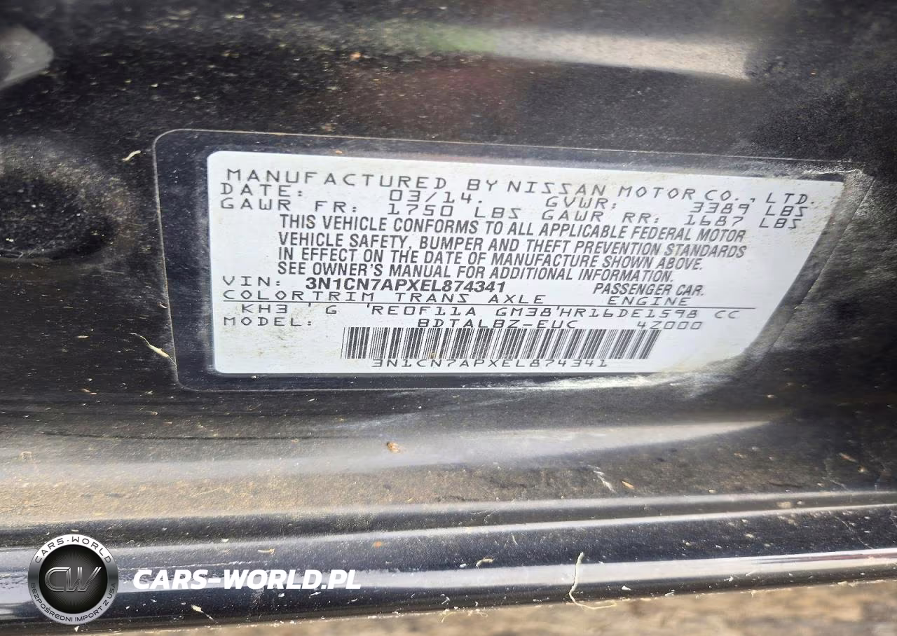 2014 Nissan Versa 1.6 Sv VIN:3N1CN7APXEL874341 - 12
