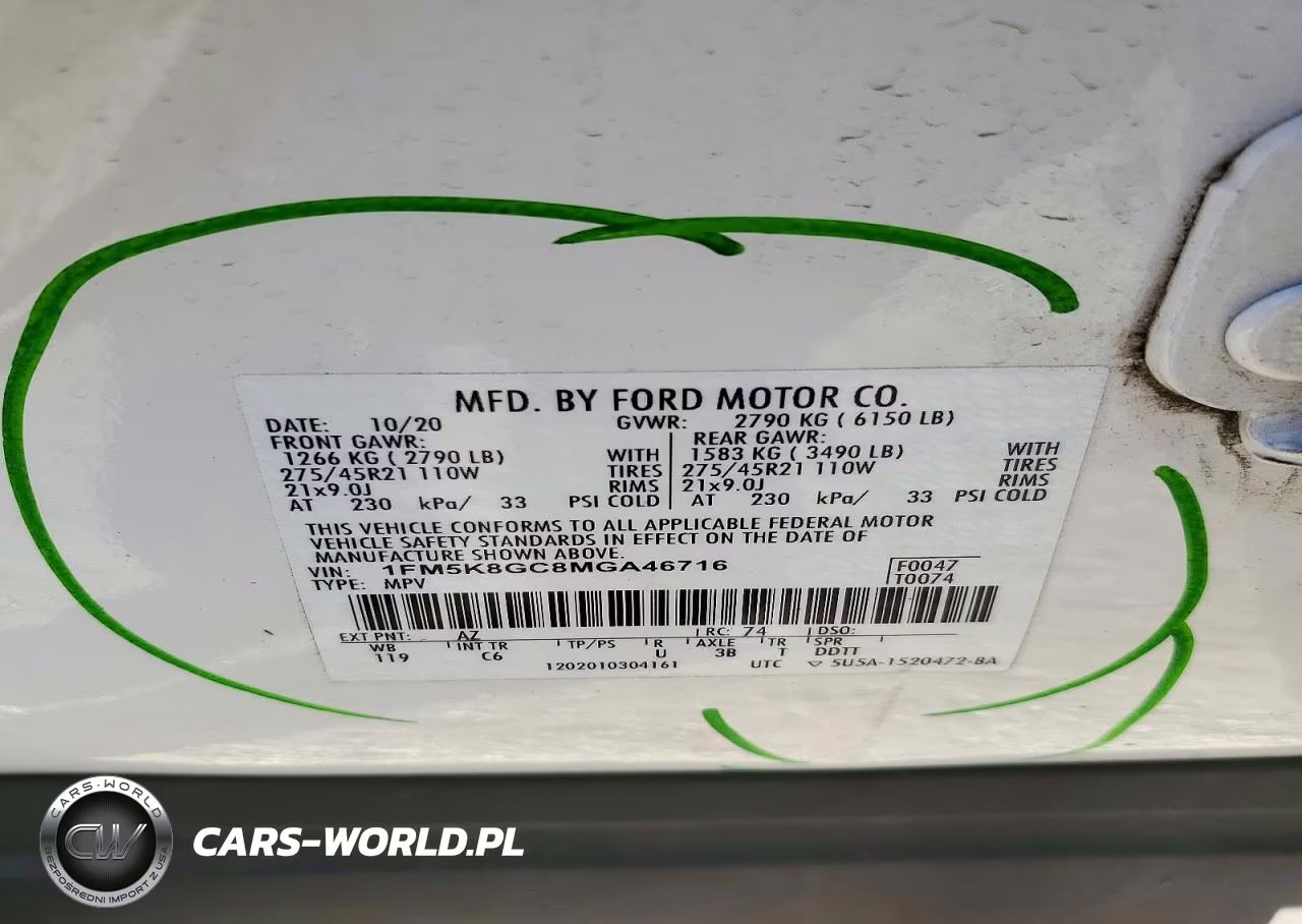 2021 Ford Explorer St VIN:1FM5K8GC8MGA46716 - 14