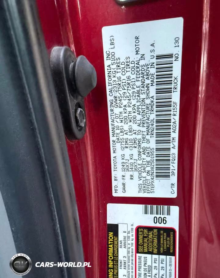 2008 Toyota Tacoma Base VIN:5TEPX42N38Z501955 - 11