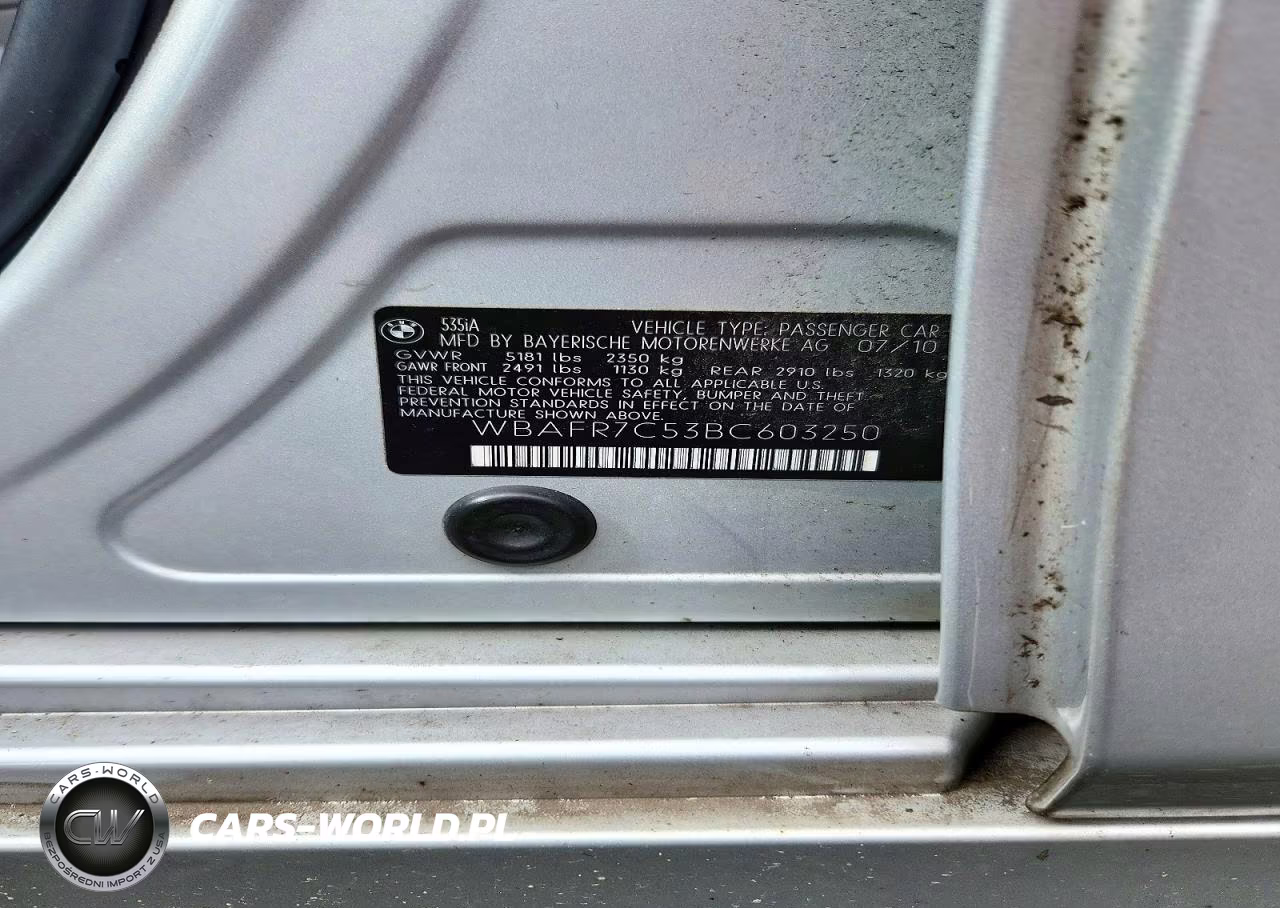 2011 BMW 535 I VIN:WBAFR7C53BC603250 - 12
