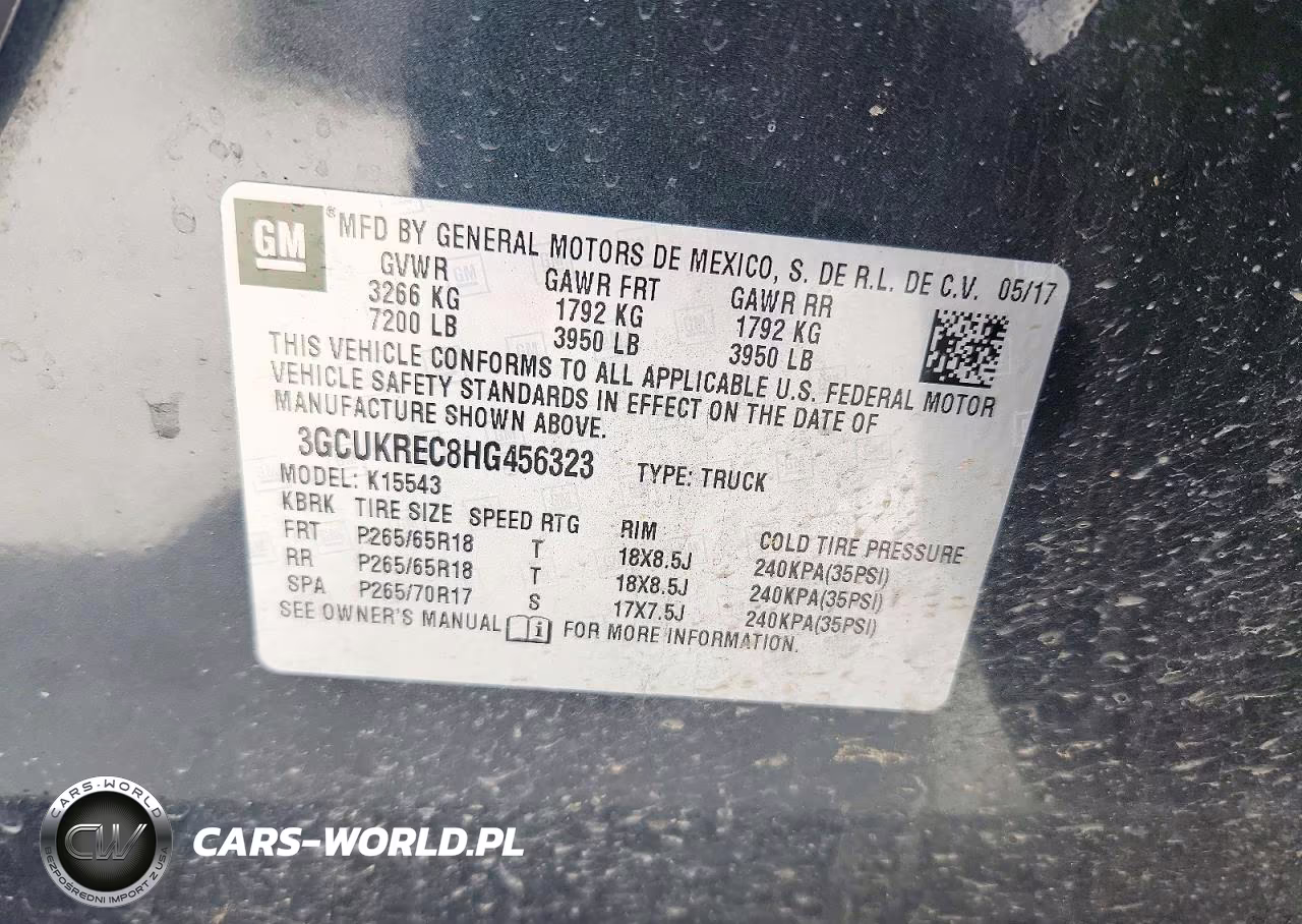 2017 Chevrolet Silverado K1500 Lt VIN:3GCUKREC8HG456323 - 13