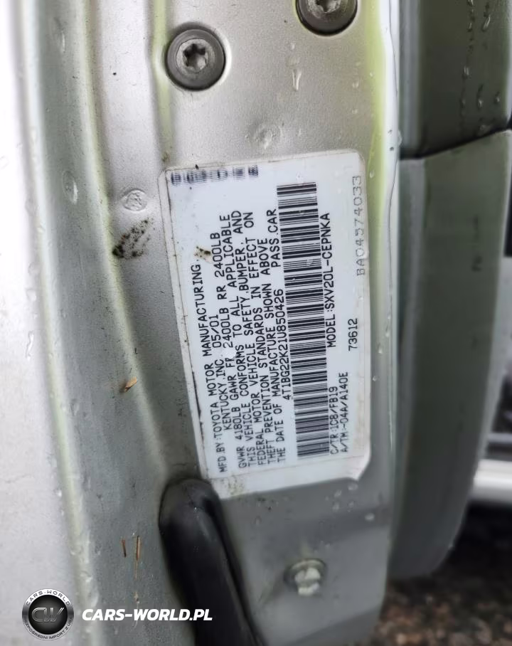 2001 Toyota Camry Le VIN:4T1BG22K21U850426 - 12