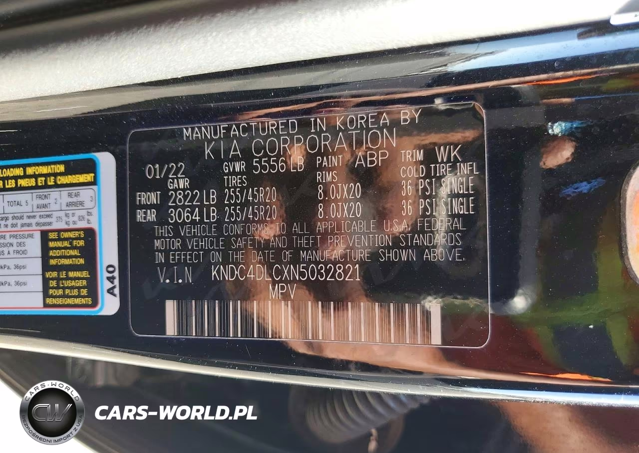 2022 Kia Ev6 Gt Line VIN:KNDC4DLCXN5032821 - 12