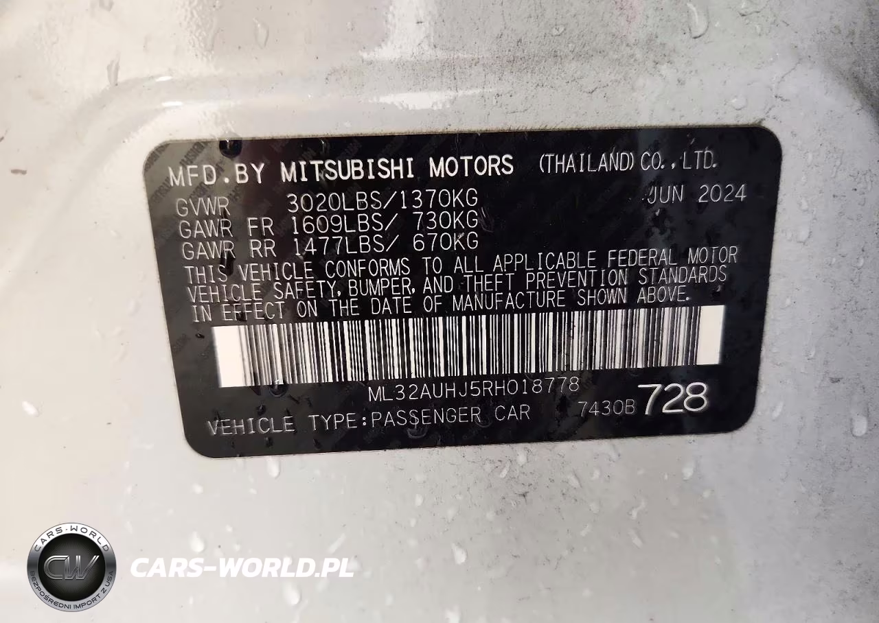 2024 Mitsubishi Mirage Es VIN:ML32AUHJ5RH018778 - 12