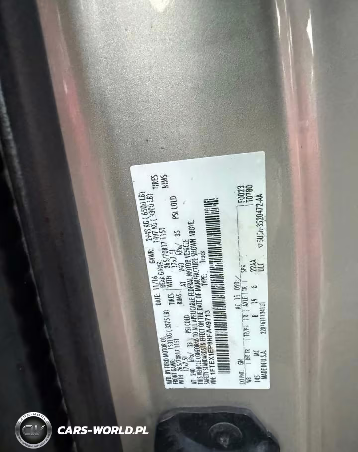 2017 Ford F150 Super Cab VIN:1FTEX1EP8HFA49713 - 10
