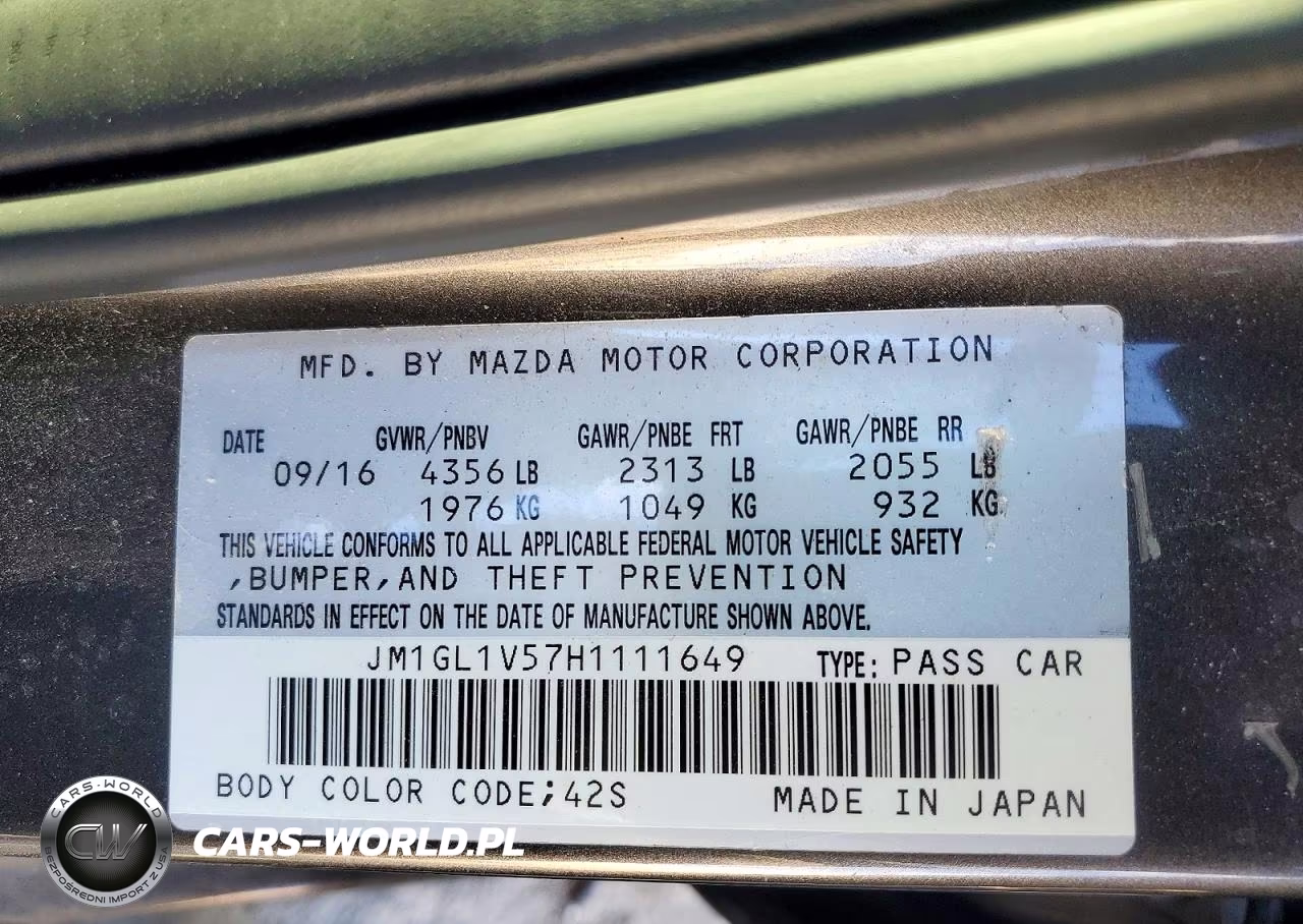 2017 Mazda 6 Touring VIN:JM1GL1V57H1111649 - 13