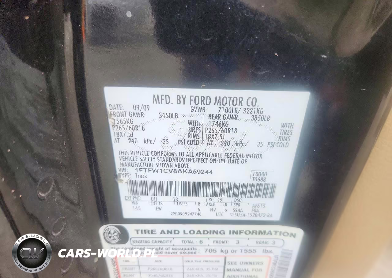 2010 Ford F150 Supercrew VIN:1FTFW1CV8AKA59244 - 12