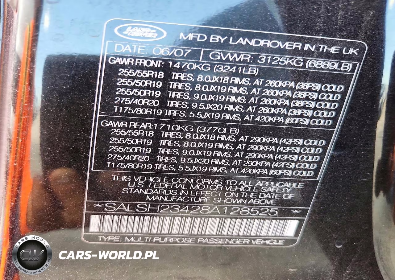 2008 Land Rover Range Rover Sport Supercharged VIN:SALSH23428A128525 - 13
