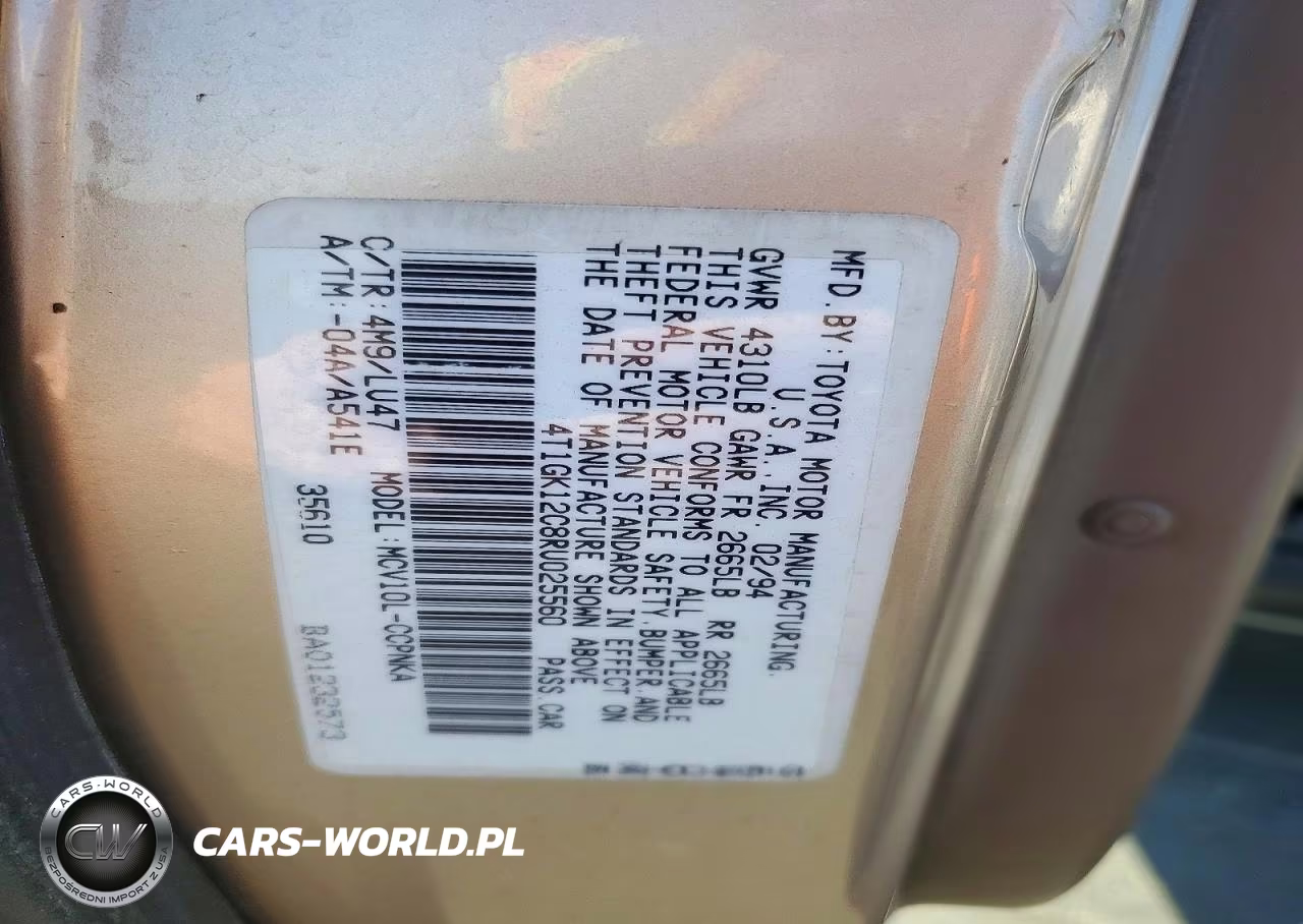1994 Toyota Camry Le V6 VIN:4T1GK12C8RU025560 - 12