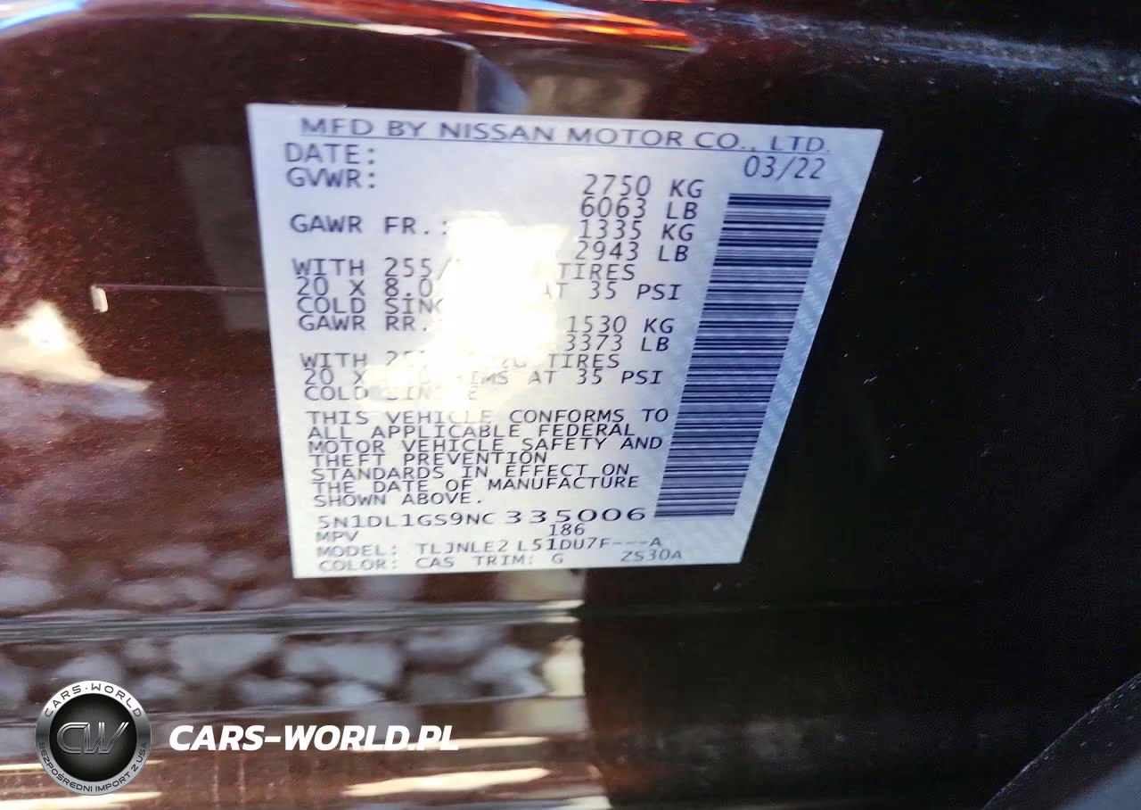 2022 Infiniti Qx60 Sensory VIN:5N1DL1GS9NC335006 - 13