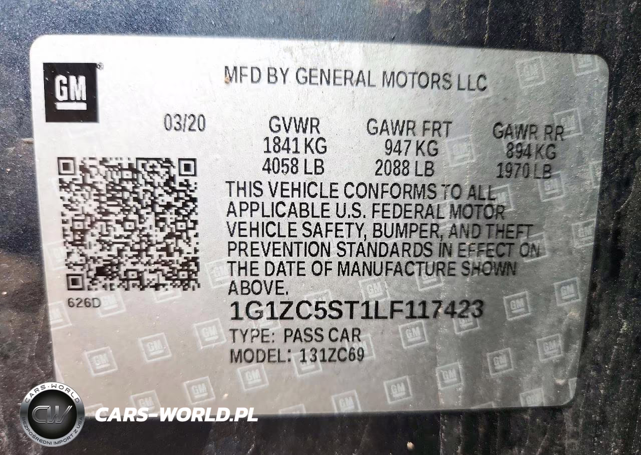 2020 Chevrolet Malibu Ls VIN:1G1ZC5ST1LF117423 - 12