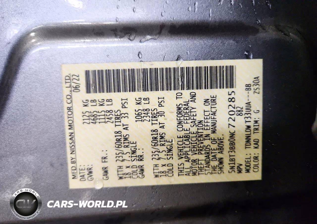 2022 Nissan Rogue Sv VIN:5N1BT3BB0NC720285 - 12