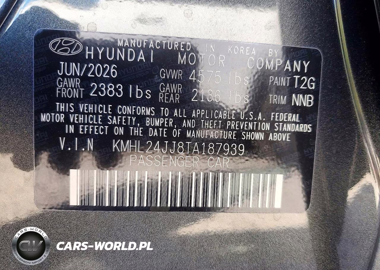 2026 Hyundai Sonata Hybrid Blue VIN:KMHL24JJ8TA187939 - 12