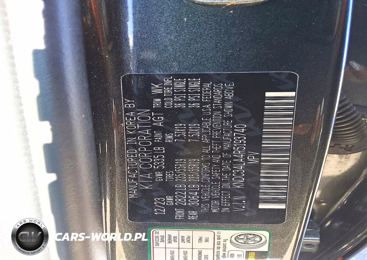 2024 Kia Ev6 Wind VIN:KNDC34LA4R5193740 - 14