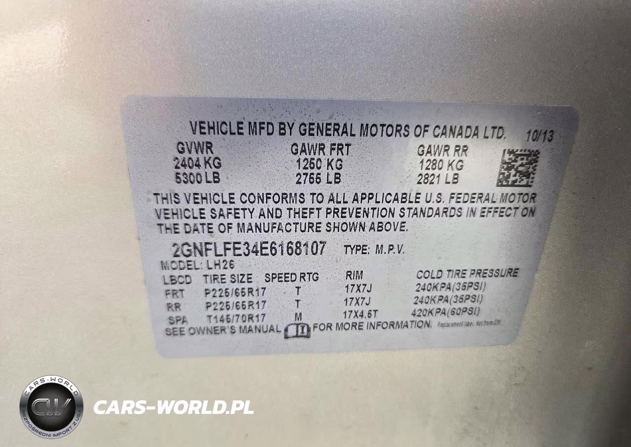 2014 Chevrolet Equinox Lt VIN:2GNFLFE34E6168107 - 13