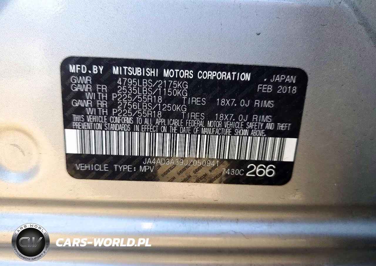 2018 Mitsubishi Outlander Se VIN:JA4AD3A39JZ050941 - 13