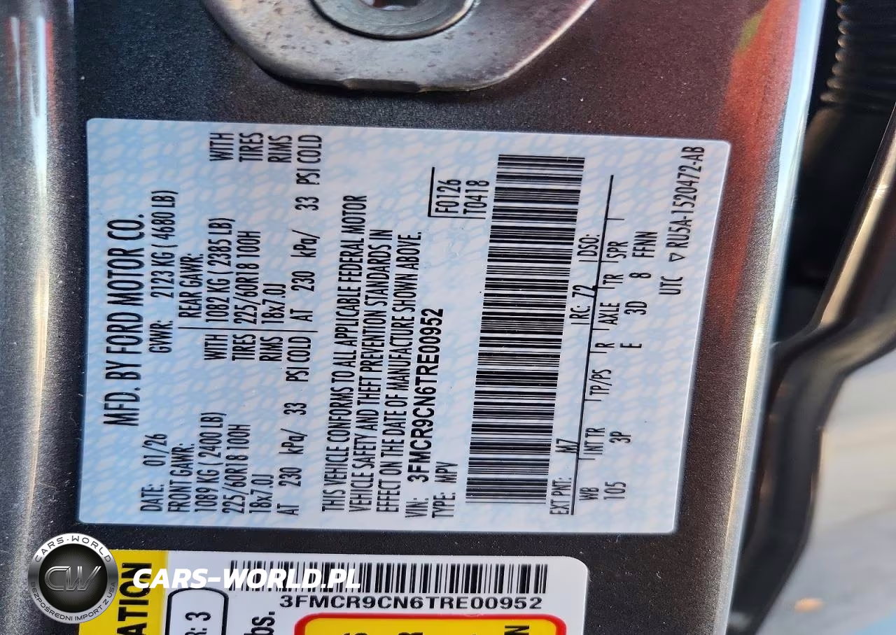 2026 Ford Bronco Sport Outer Banks VIN:3FMCR9CN6TRE00952 - 13