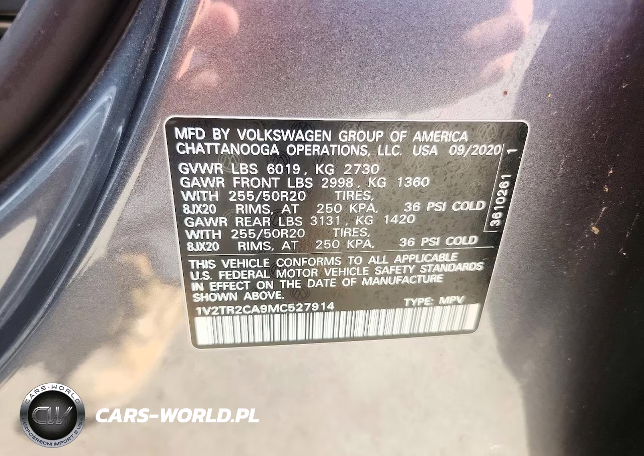 2021 Volkswagen Atlas Sel Premium VIN:1V2TR2CA9MC527914 - 13
