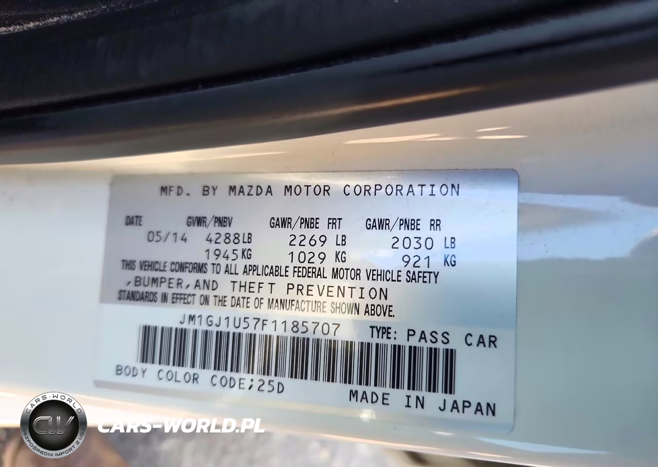 2015 Mazda 6 Sport VIN:JM1GJ1U57F1185707 - 12