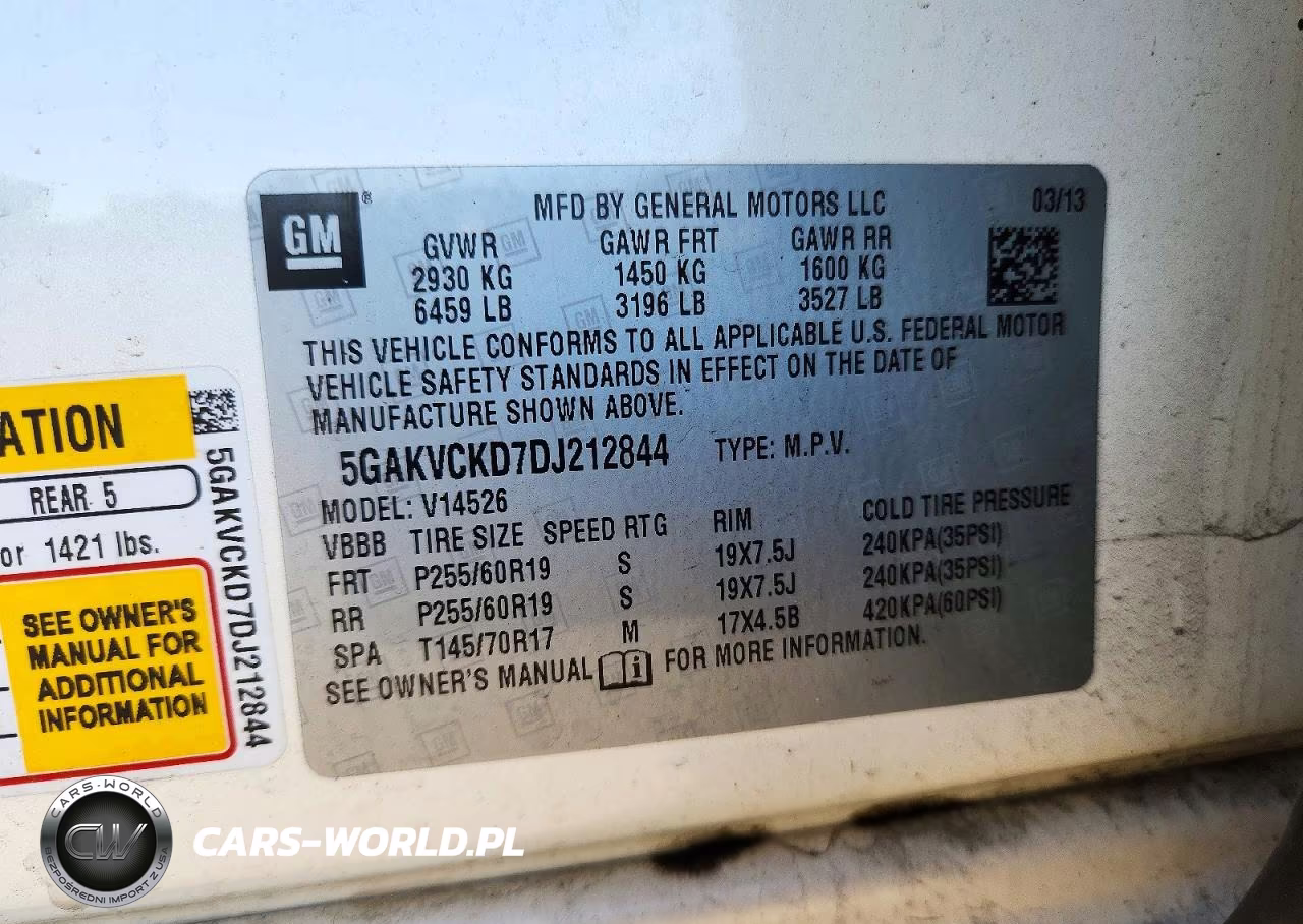 2013 Buick Enclave VIN:5GAKVCKD7DJ212844 - 13