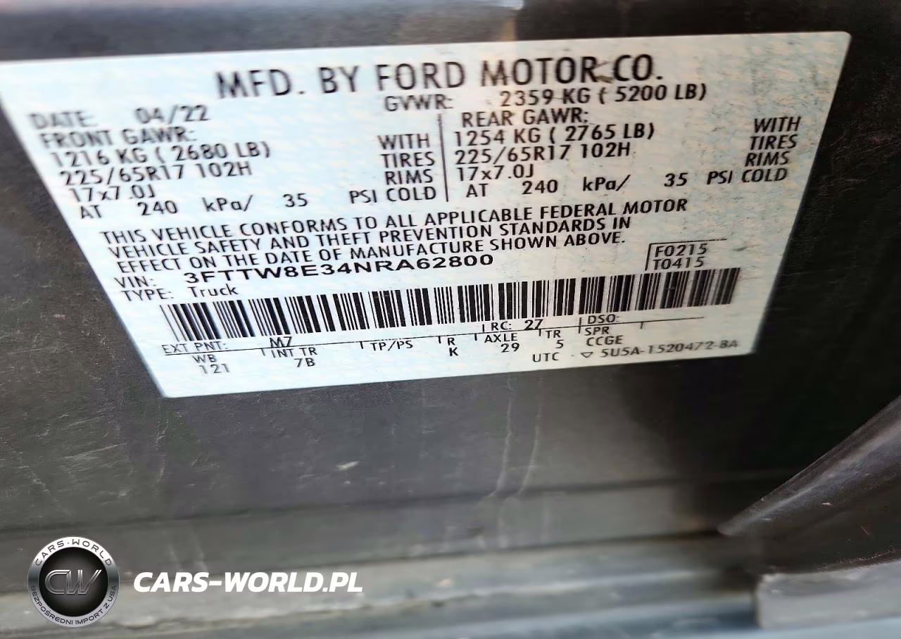 2022 Ford Maverick Xl VIN:3FTTW8E34NRA62800 - 12