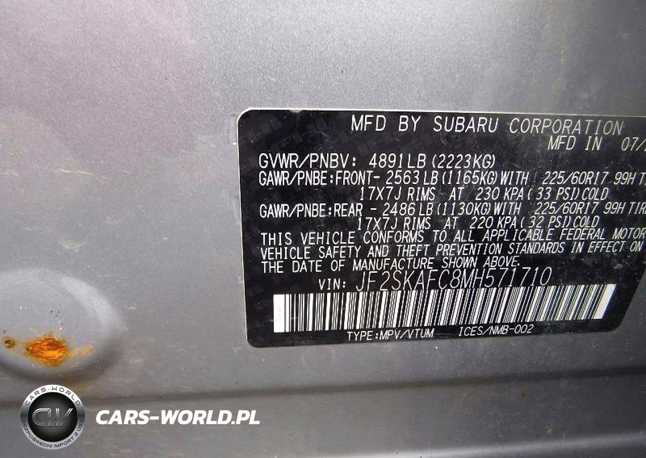 2021 Subaru Forester Premium VIN:JF2SKAFC8MH571710 - 10