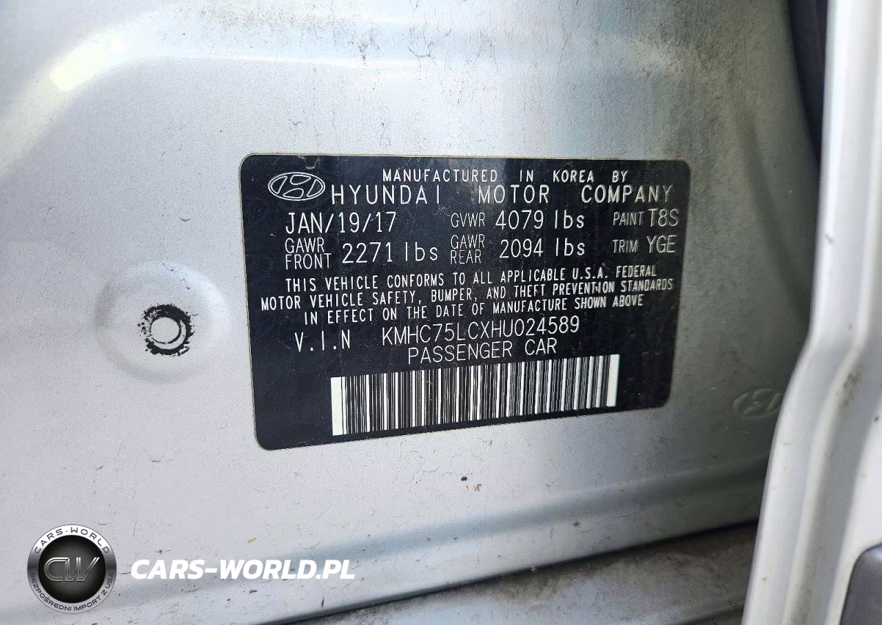 2017 Hyundai Ioniq Sel VIN:KMHC75LCXHU024589 - 12