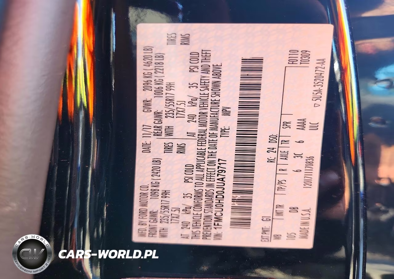 2018 Ford Escape Sel VIN:1FMCU0HD0JUA79717 - 14