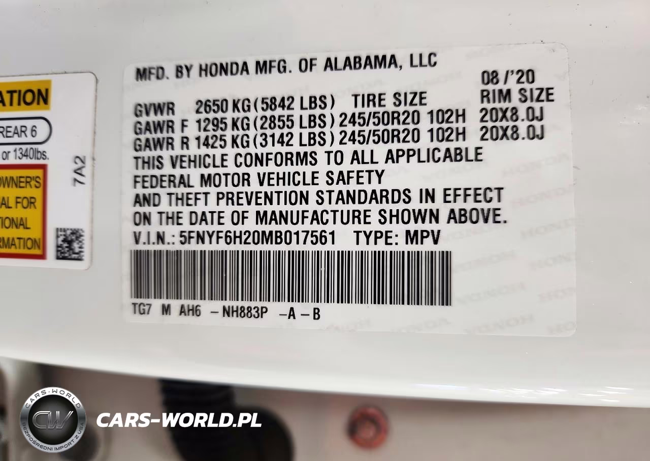 2021 Honda Pilot Se VIN:5FNYF6H20MB017561 - 13