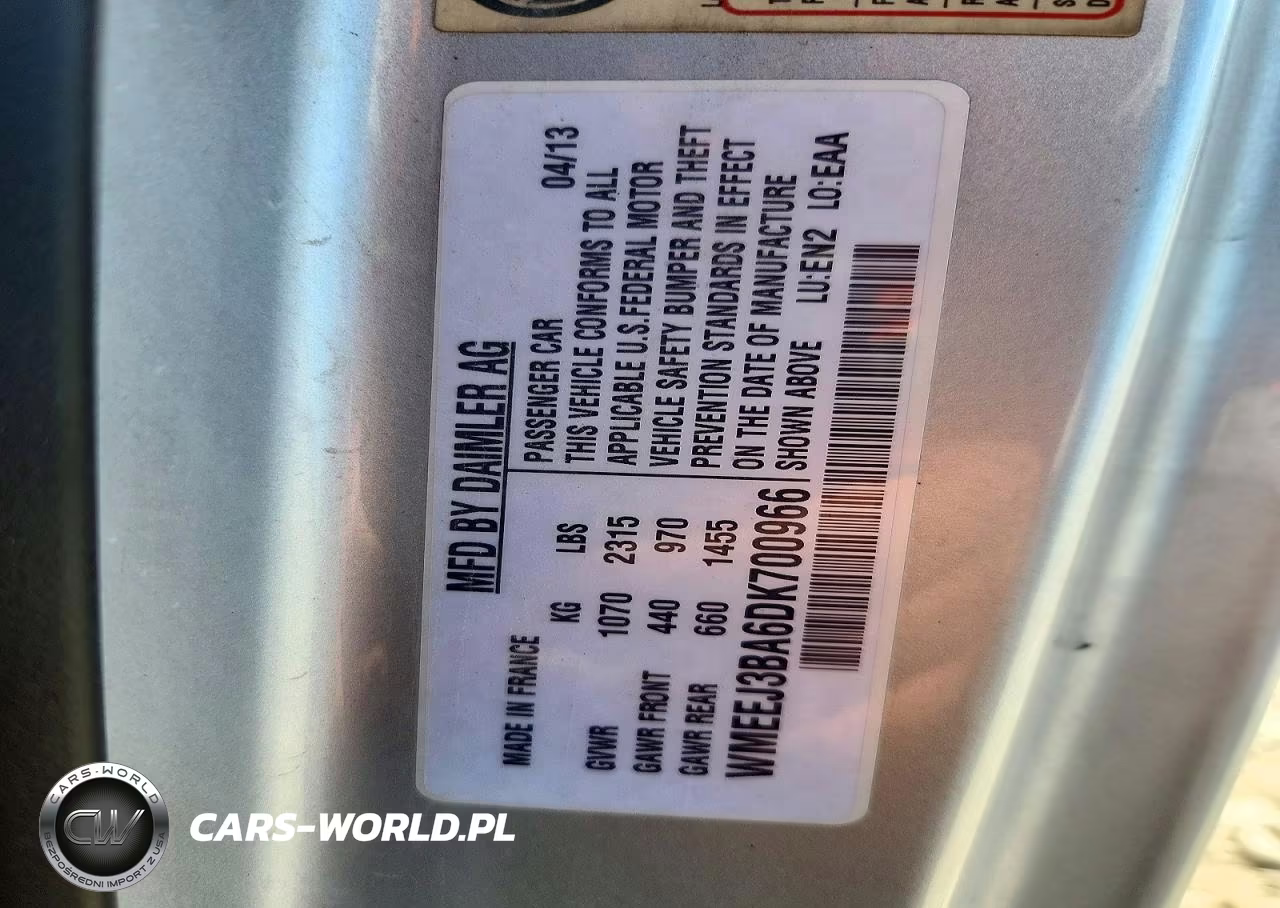 2013 Smart Fortwo Pure VIN:WMEEJ3BA6DK700966 - 12