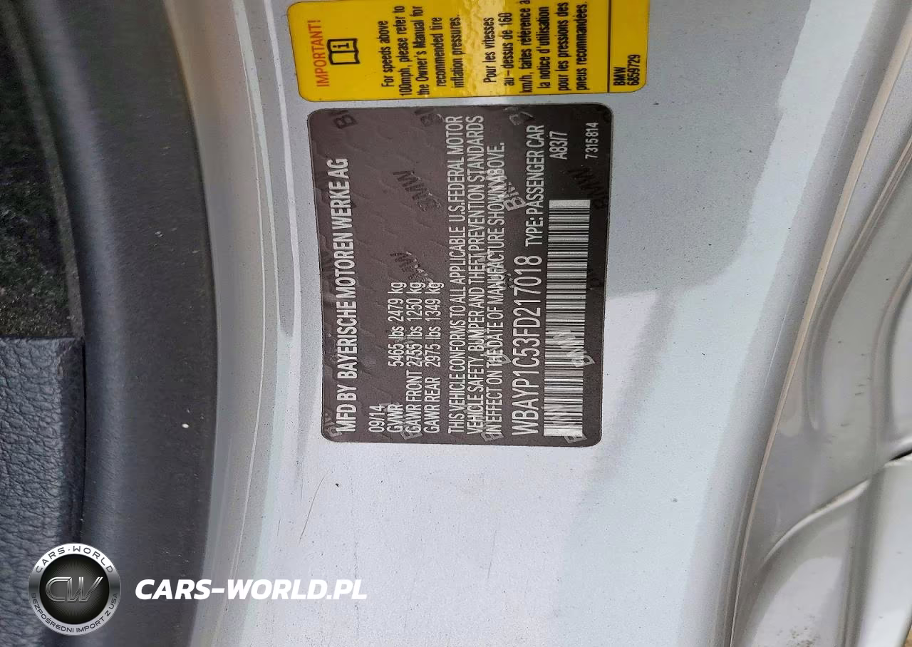 2015 BMW 650 Xi VIN:WBAYP1C53FD217018 - 12