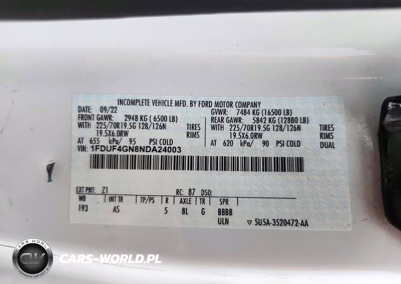 2022 Ford F450 Super Duty Box Truck VIN:1FDUF4GN8NDA24003 - 13