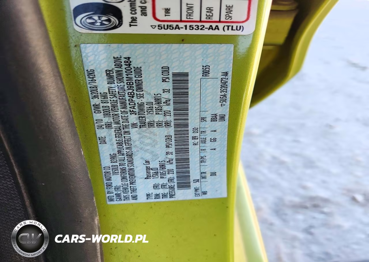 2011 Ford Fiesta Se VIN:3FADP4BJ9BM100484 - 12