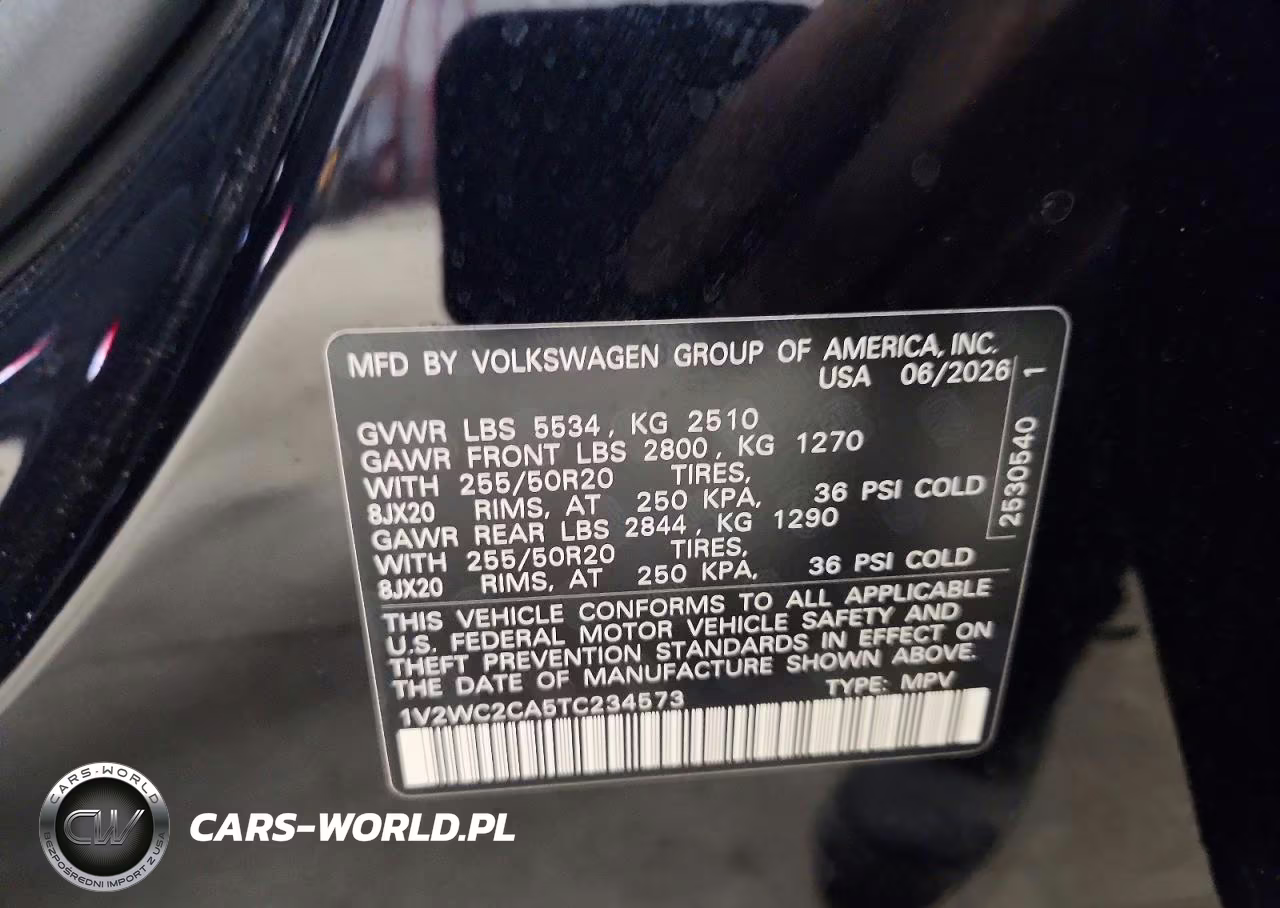 2026 Volkswagen Atlas Cross Sport Se VIN:1V2WC2CA5TC234573 - 13